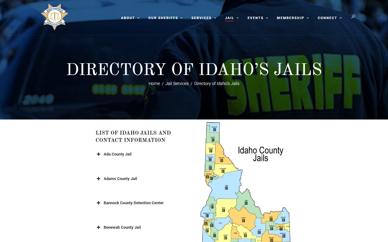 Lewis County inmate population entry in Idaho jail directory